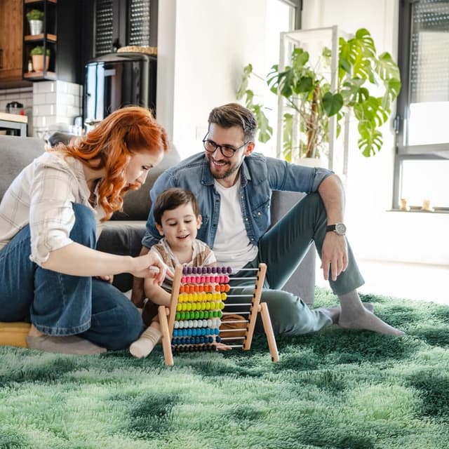 Thumbnail 6 de SOANNY Hochflor Teppich 120x180 Grün