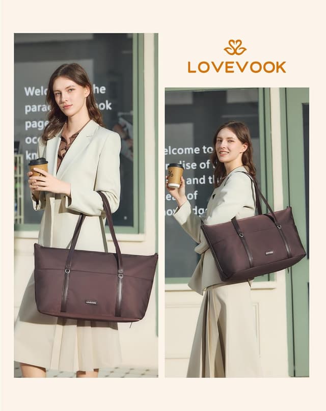 Detalle 2 de LOVEVOOK Sporttasche Damen 25 l mit Schuhfach & Nassfach – 46 x 16,5 x 30 cm