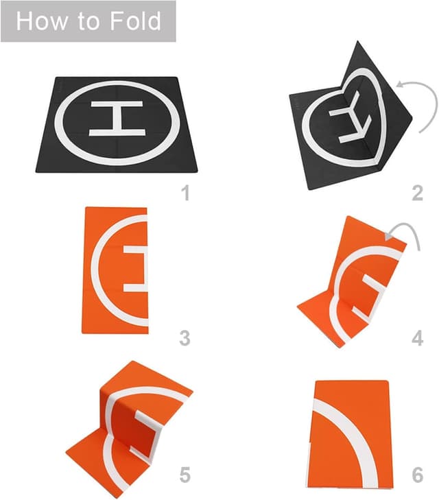 Thumbnail 6 de SYMIK LP500 faltbarer Drohnen-Landeplatz (20 Zoll / 50 x 50 cm) – wasserdichtes PU, doppelseitig