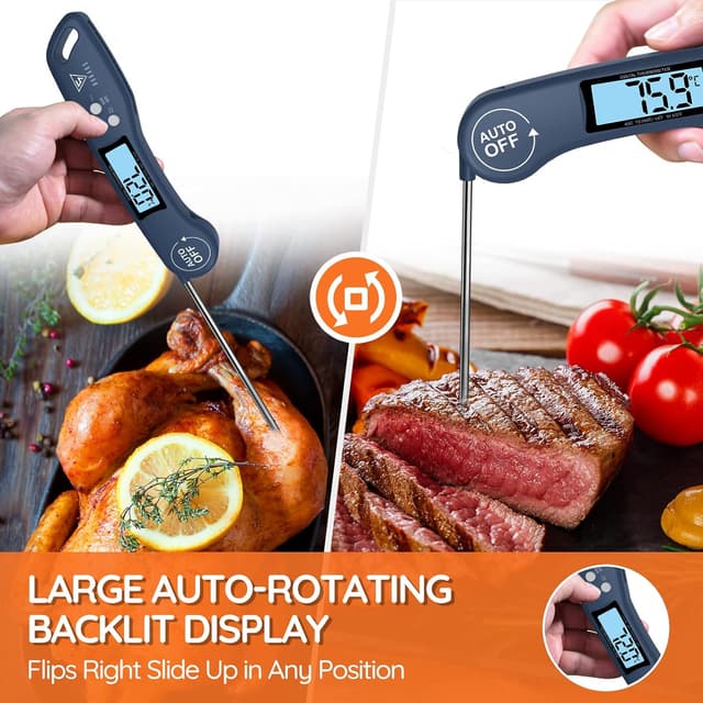 Thumbnail 6 de DOQAUS Meat Thermometer – 3s instant read with backlit LCD, foldable probe and ±1°C accuracy