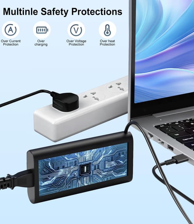 Detalle de Cluvox 65W USB-C Laptop Charger (45W/65W) for select Dell Latitude, Inspiron, XPS & compatible laptops