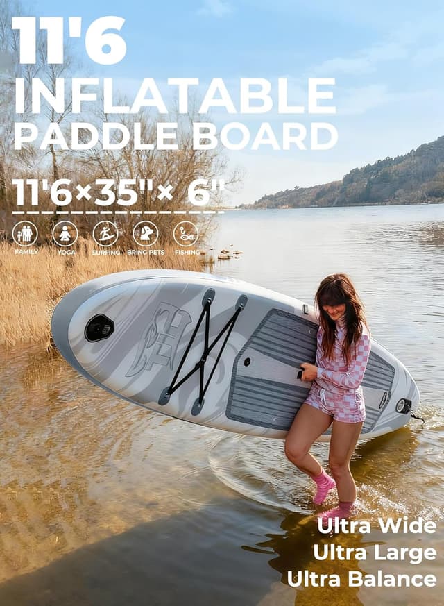 Detalle de TIGERXBANG Tavola SUP Gonfiabile con sedile fino a 200kg: paddle board 353 x 89 cm