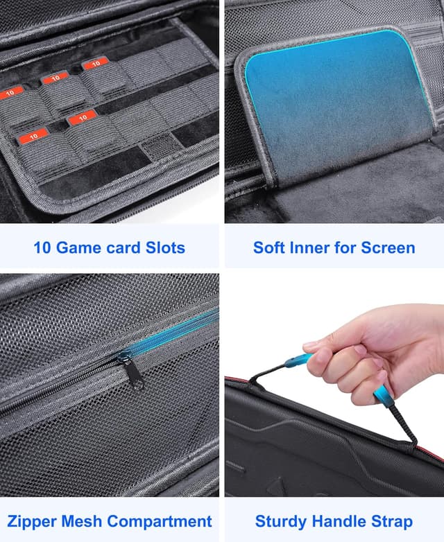 Detalle de HASACOOL Carry Case for Nintendo Switch 2, 20-card storage