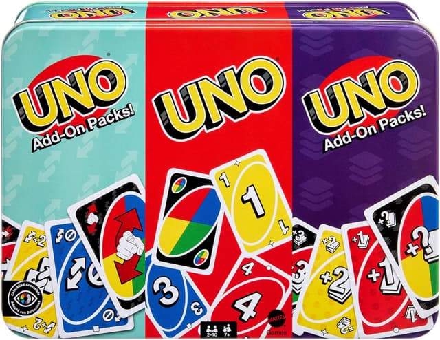 Thumbnail 6 de Mattel Games UNO Deluxe caja metálica, 108 cartas 🎲