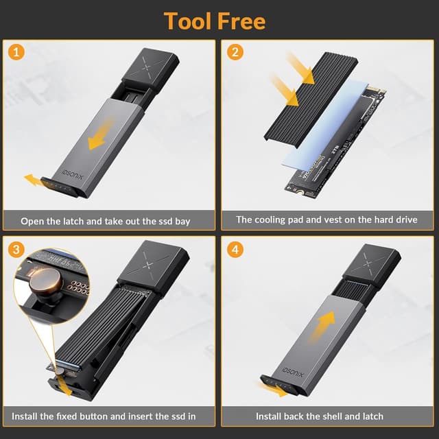 Thumbnail 6 de iDSOniX Carcasa SSD M.2 USB 3.2 Gen2 🖥️ Sin Herramientas