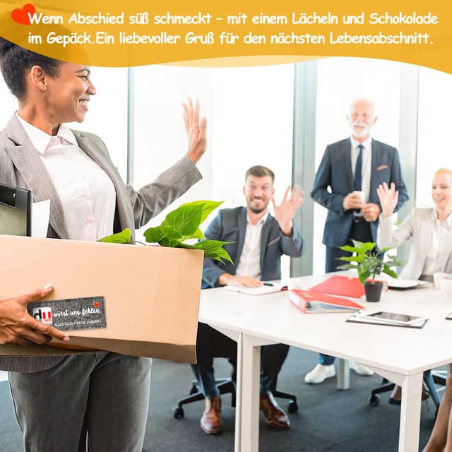 Detalle de JAYZUUM 10 Stück Filz-Hüllen für Duplo-Schokolade mit Herzdesign – Geschenkverpackung für Abschied, Neuanfang & Dankeschön