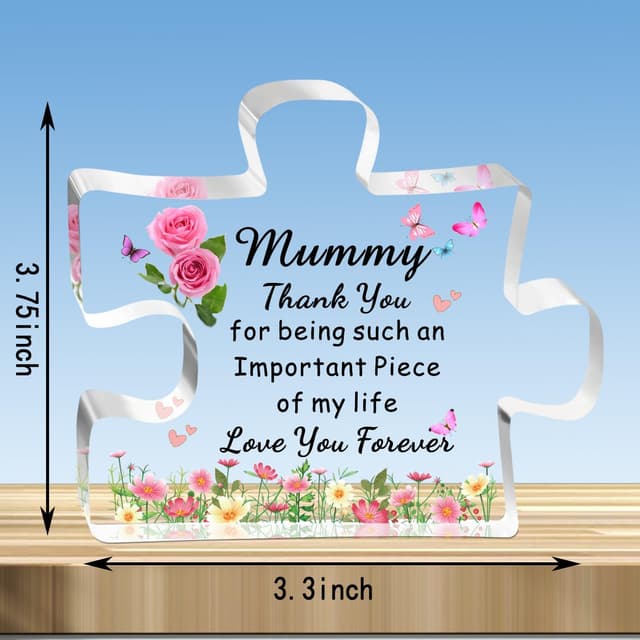 Detalle 2 de JMIMO mummy plaque gift with message “Thank you for being such an important piece of my life”