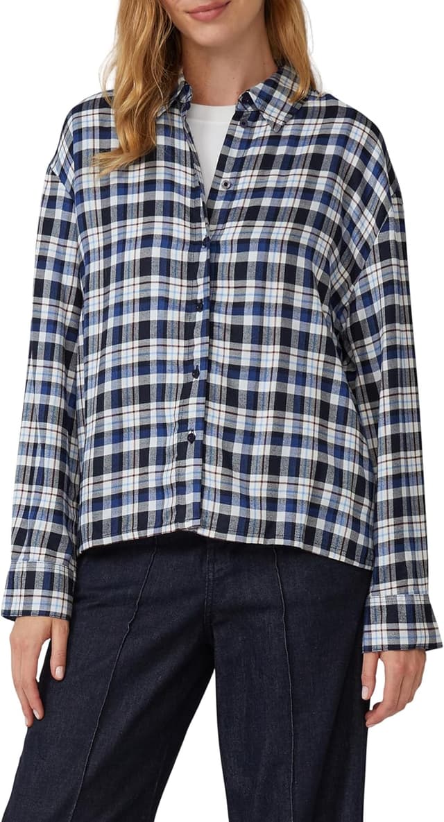 Detalle de s.Oliver Feincord-Bluse Turn-Up Rückenraffung