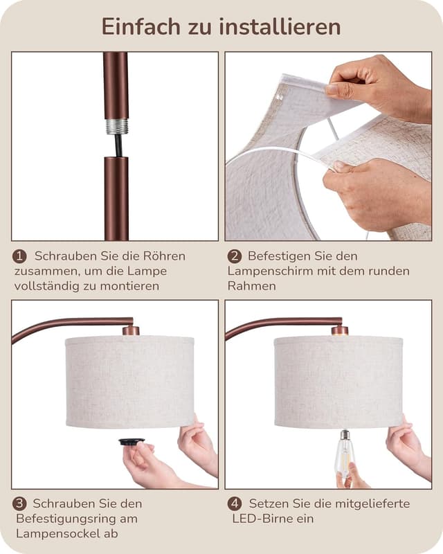 Thumbnail 5 de EDISHINE Stehlampe 161 cm