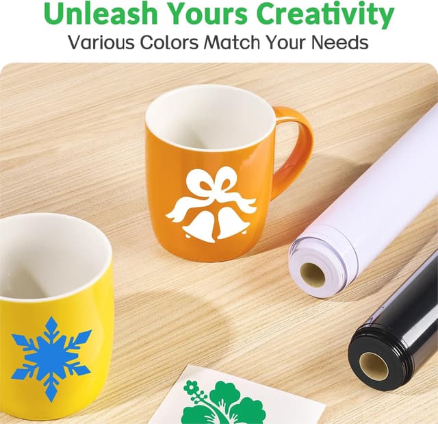 Detalle de Shiny Red Permanent Vinyl Roll (12 in x 14 ft) with Clear PET Backing