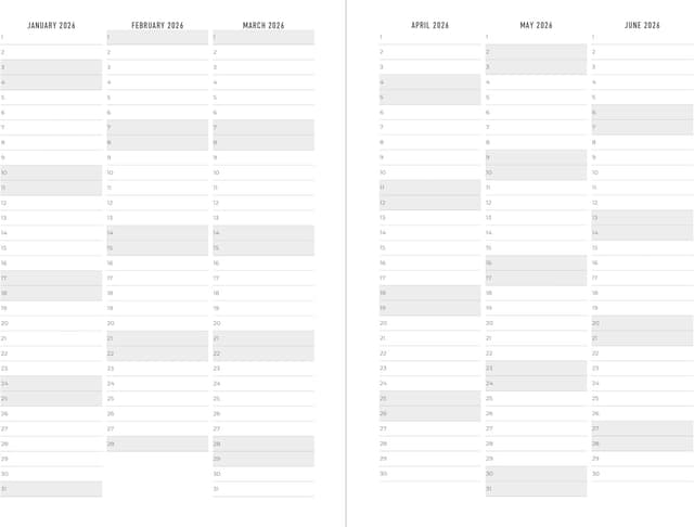 Detalle de Letts Buchkalender A5 Titanium 2026