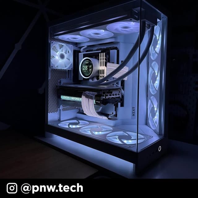 Imagen de NZXT H9 Elite Caja Gaming ATX Blanqueada con Ventiladores RGB 🌟 en OfertitasTOP