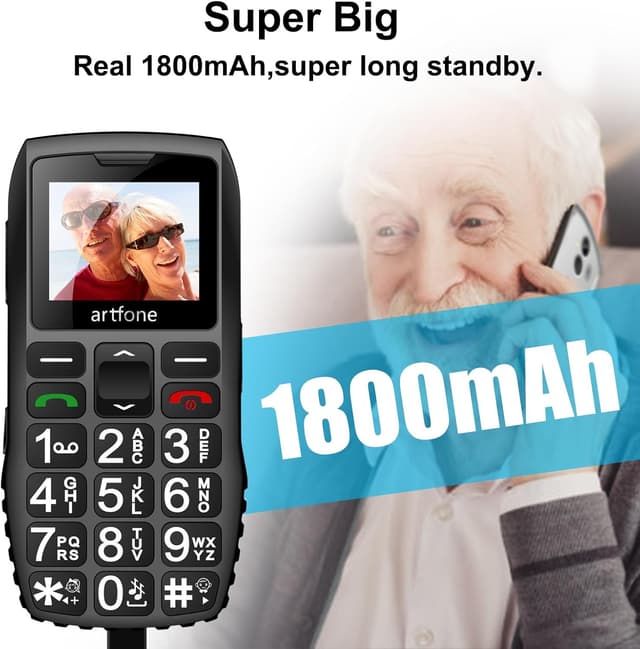 Detalle de artfone C1+4G 4G big button phone