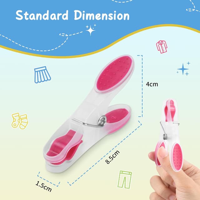 Thumbnail 3 de AiQInu 60 pinzas para ropa multicolor