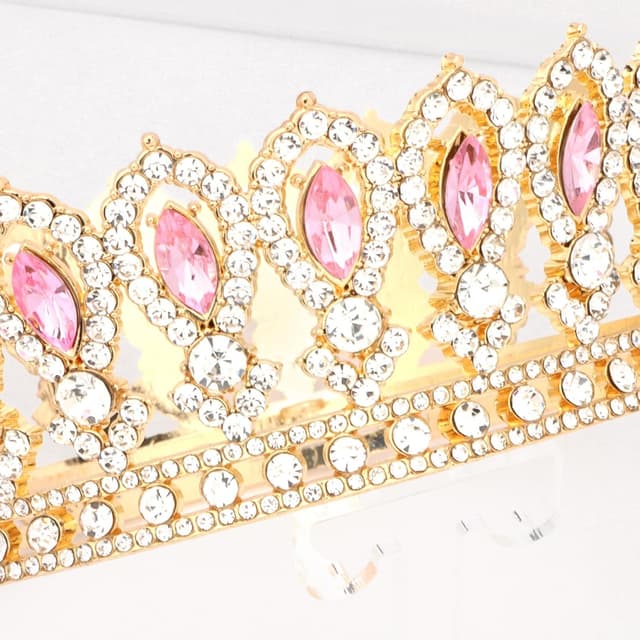 Thumbnail 3 de KEUKORZ Rosa Gold Tiara Braut Tiara Diamantkranz