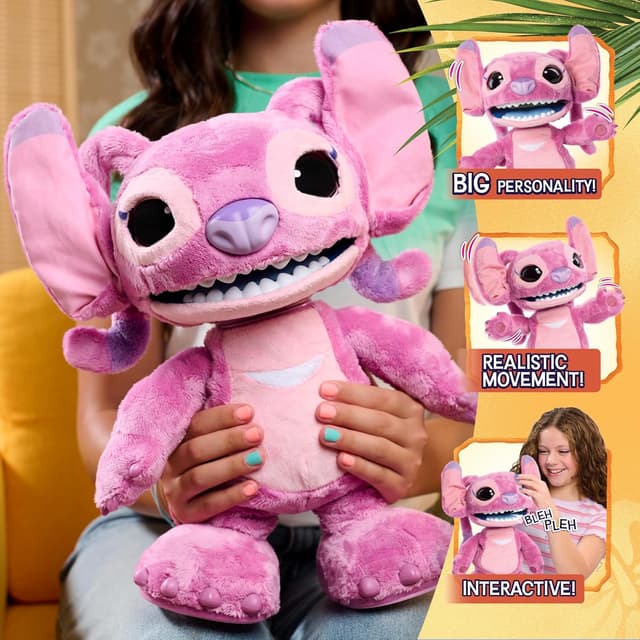 Detalle de Just Play Disney Stitch Ultimate Angel 17" interactive plush