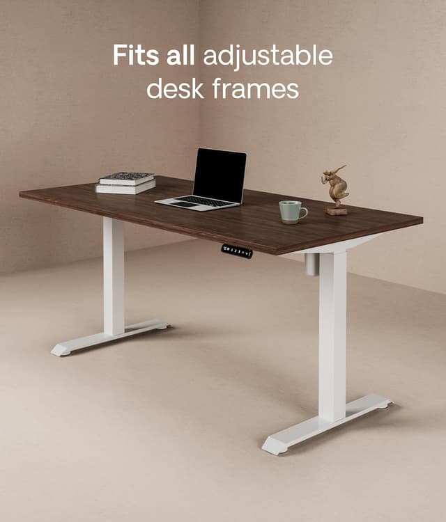 Detalle 2 de Desktronic Table Top 140 x 70 cm in Walnut (25 mm) for height-adjustable desks and dining tables