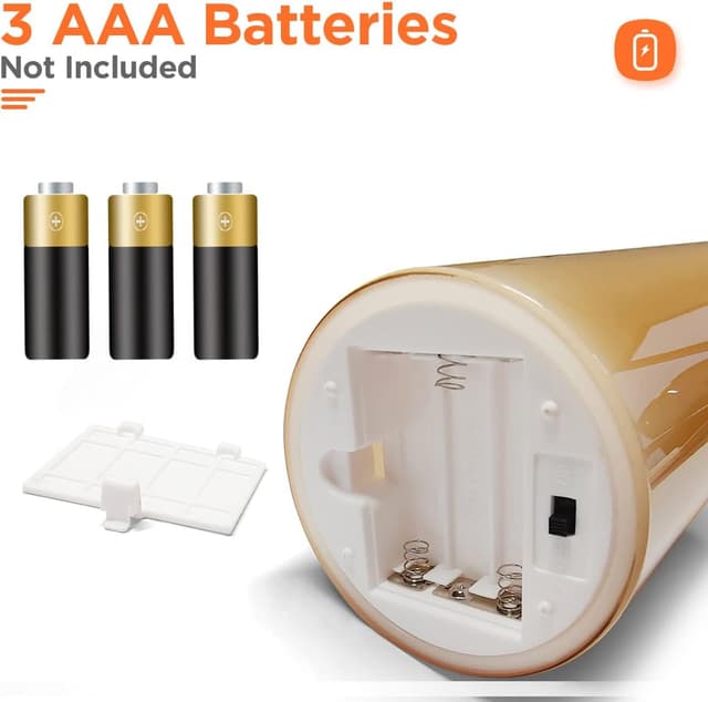 Thumbnail 5 de Tyawon Glass Flameless LED Candles Pack of 3 🕯