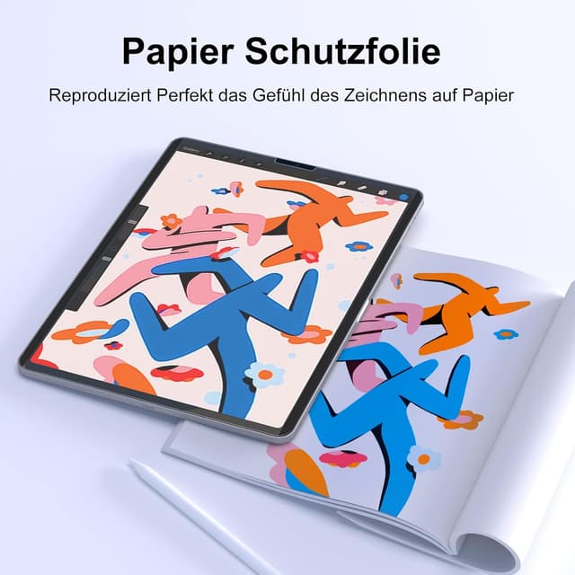 Detalle 2 de 2er Set magnetische Papier-Schutzfolie für iPad Air 13 Zoll (M4/M3/M2) – matt, entspiegelnd & abnehmbar