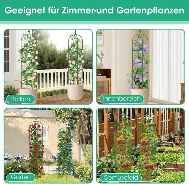 Thumbnail 6 de MQHUAYU treillis obélisque jardin 180 cm