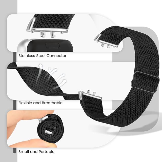 Detalle 2 de Bcuckood Elastic Nylon Straps for Galaxy Fit 3