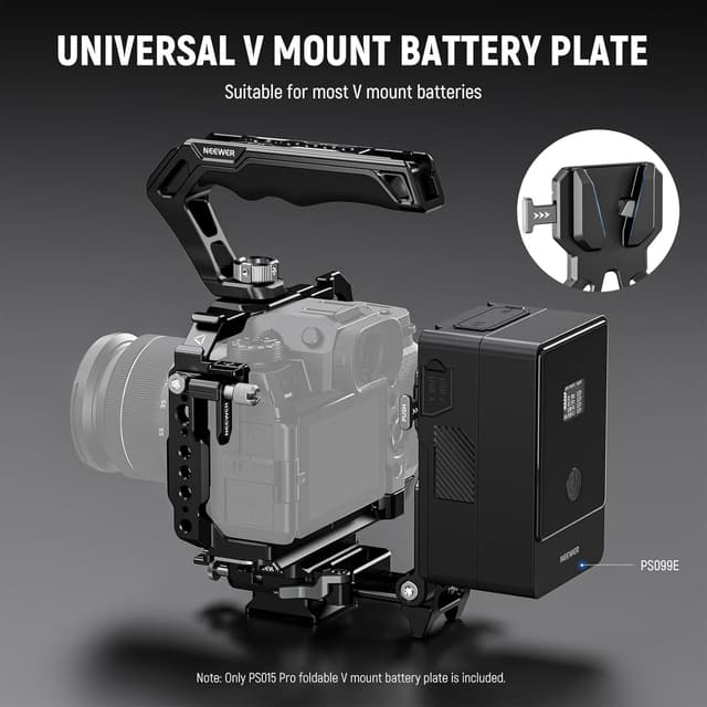Thumbnail 1 de NEEWER PS015 PRO Foldable V Mount Battery Plate for DSLR Rig