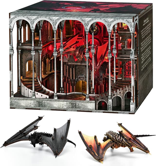 Detalle de CCCDF Ember Castle Book Nook Kit (DIY miniature dollhouse bookend set with LED)