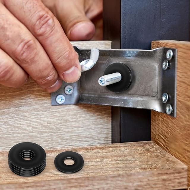 Detalle 2 de Jeboler Unterlegscheiben M6 Schwarz aus Edelstahl A2 (V2A), DIN 9021, 25 Stück