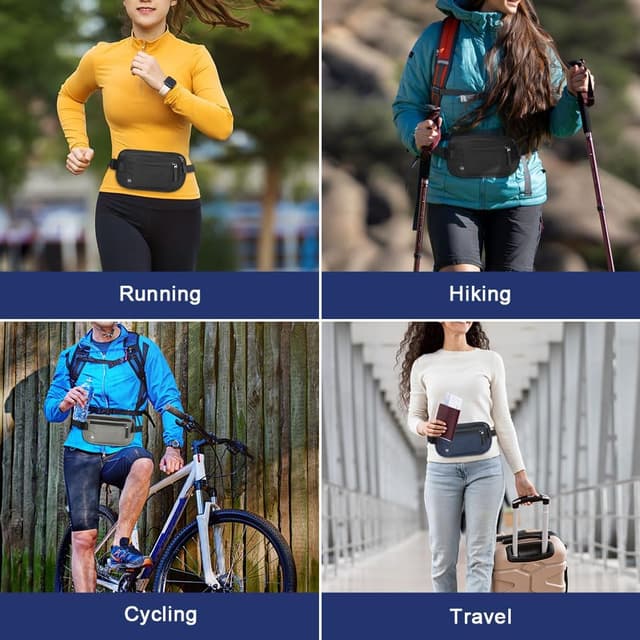 Thumbnail 6 de Aucuu Sac Banane RFID Voyage Ultra Fin