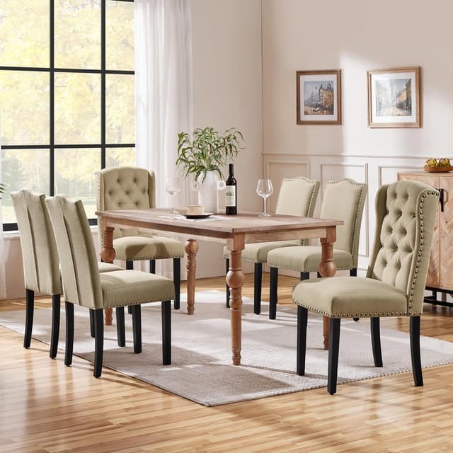 Detalle 2 de Yaheetech set 6 sedie sala, 140 kg