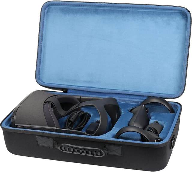 Detalle de Khanka hard EVA travel case for Meta Quest 3S / Quest 2 / Quest (case only) — shoulder strap storage bag