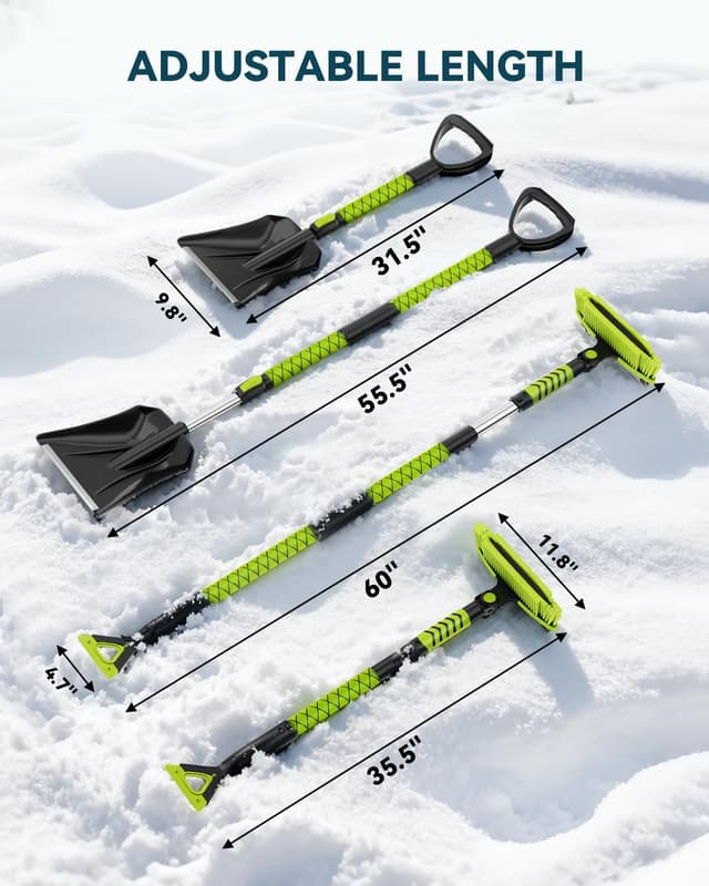 Thumbnail 6 de 60" Upgraded Snow Brush Shovel with Squeegee