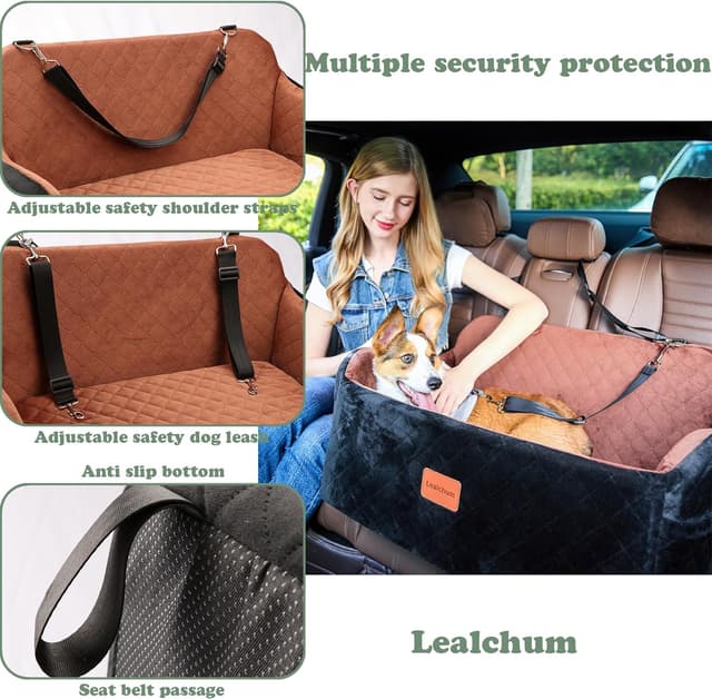 Detalle 2 de Lealchum Dog Car Seat 26 in x 15 in