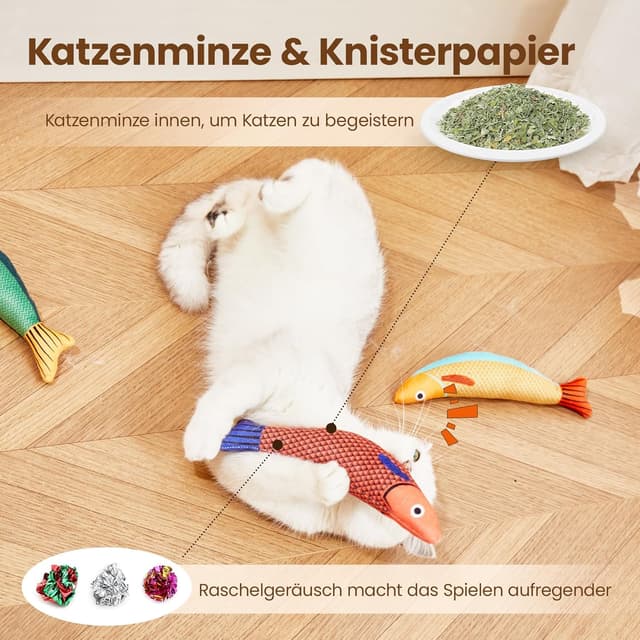 Detalle de Potaroma Katzenspielzeug Set 24,9 cm