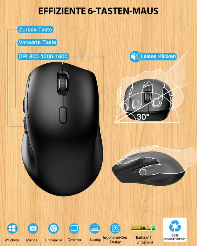 Thumbnail 5 de Kabelloses Tastatur Maus Set 33 Fuß