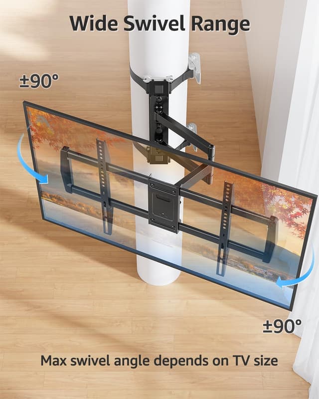 Thumbnail 6 de MOUNTUP Pillar TV Mount for 32"-75" TVs (Full Motion Strap-On Post Mount, Max VESA 600x400)