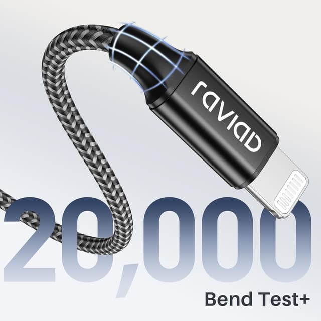 Detalle 1 de RAVIAD USB-C auf Lightning 3 m Kabel 2er-Pack