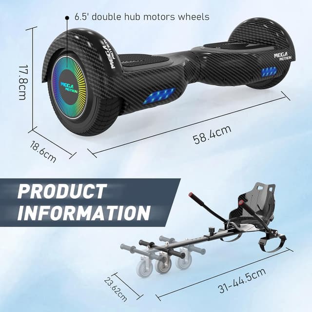 Thumbnail 5 de MEGA MOTION Hoverboard 6,5 Zoll mit Sitz 🛴