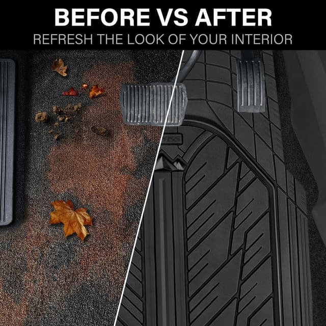 Thumbnail 5 de CAR PASS Heavy Rubber Car Floor Mats — Universal Trim-to-Fit 1 set