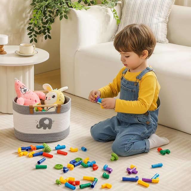 Thumbnail 1 de Aufbewahrungskorb aus Baumwollseil kleiner Elefant 17L