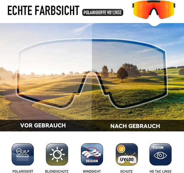 Detalle 2 de suoso Sportbrille mit UV400 für Sport