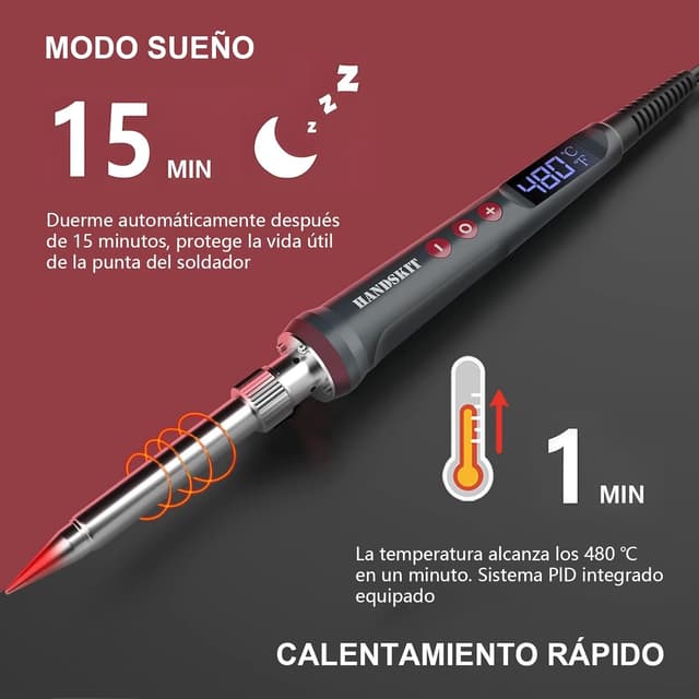 Thumbnail 3 de HANDSKIT soldador eléctrico 200W 480°C