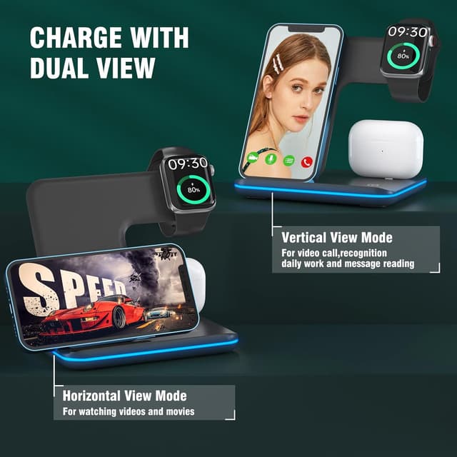 Detalle de VESSTT Wireless Charger 3in1 for iPhone