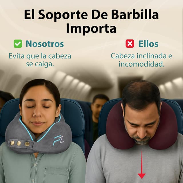 Detalle de FLOWZOOM Comfy Almohada de viaje 360°