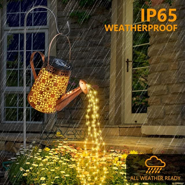 Thumbnail 2 de HELESIN Lot de 2 Lampes solaires arrosoir 1200 mAh