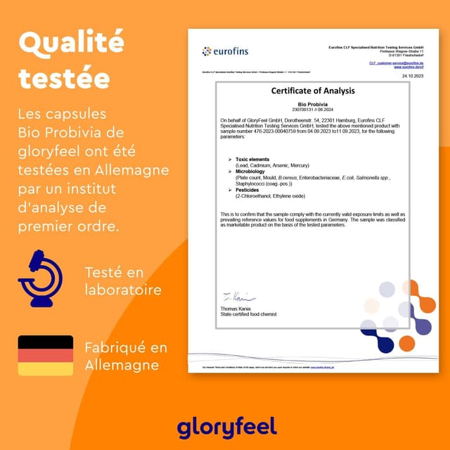 Detalle de Bio Probivia – Ferments lactiques biologiques avec inuline, 180 gélules végétales (2 mois)