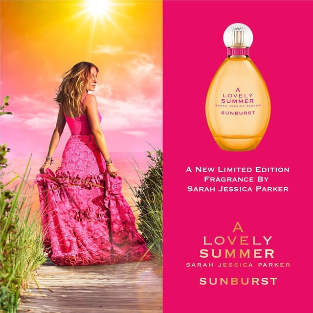Detalle de Sarah Jessica Parker A Lovely Summer Sunburst Eau de Parfum (100 ml) – sonnig, frisch und langanhaltend