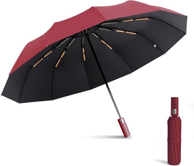 Detalle de Exquisgoods 24K windproof umbrella, compact