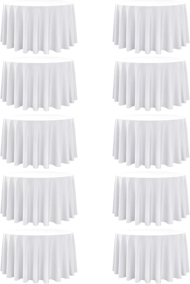 Detalle de Dailyset 10-Pack 108in Round Tablecloths 🍽