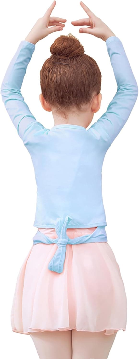 Detalle de Tancefair Maglioncino da balletto con cardigan crossover in cotone per bambini e donne